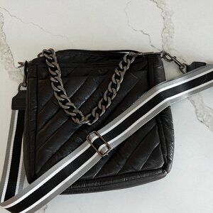 Think Royln Black Crossbody with 2 detachable straps
